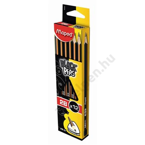 Grafitceruza, 2B, háromszögletű, MAPED "Black`Peps"