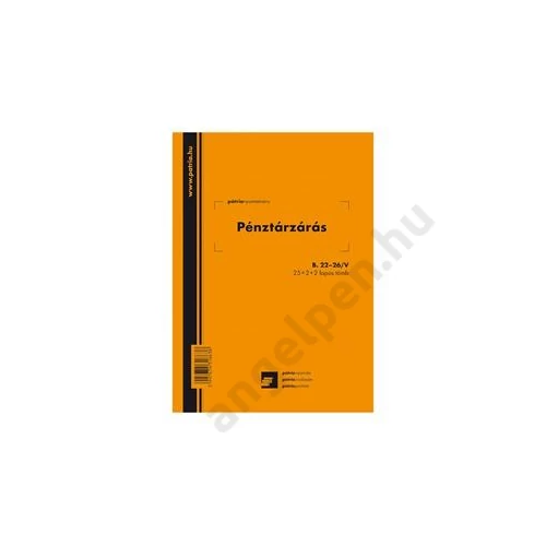 Pénztárzárás 25x2+2lapos tömb A/5 álló