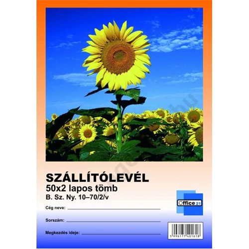 Szállítólevél A/5 (50x2) OFFICE 21 Napraforgós B.10-70/V