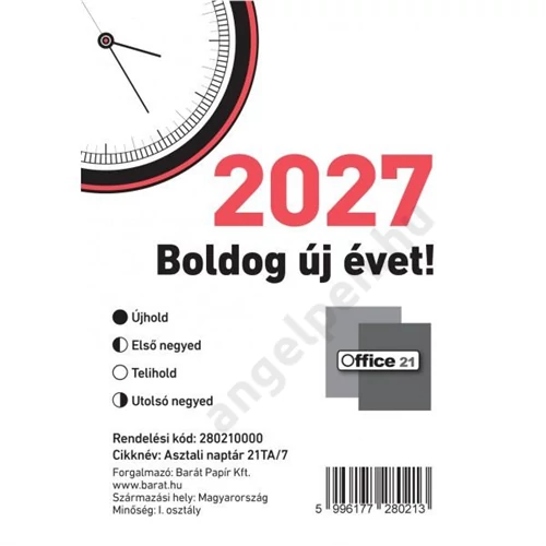 Naptár 21 TA Office 21 2027 40db/csomag