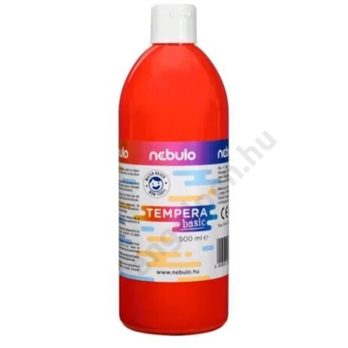 Tempera festék, 500 ml-es, piros, Nebulo (1)