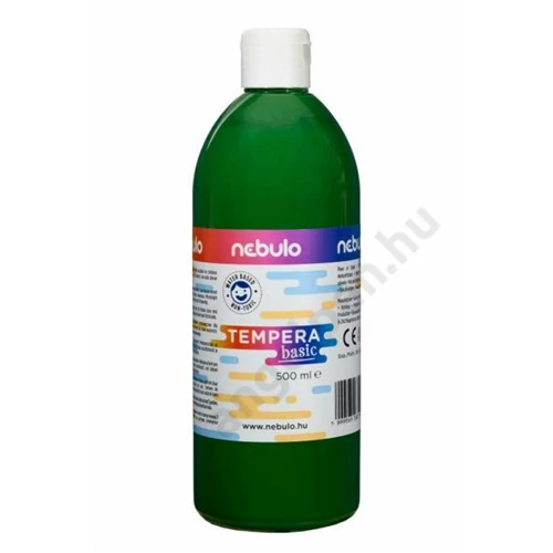 Tempera festék, 500 ml-es, zöld, Nebulo (1)