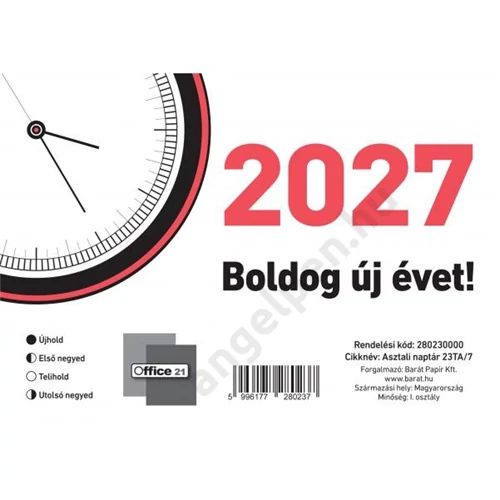 Naptár 23 TA Office 21 2027   20db/cs