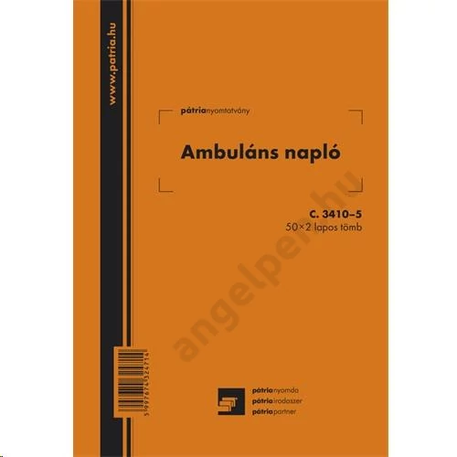 Ambuláns napló 50x2 lapos tömb A/5 álló