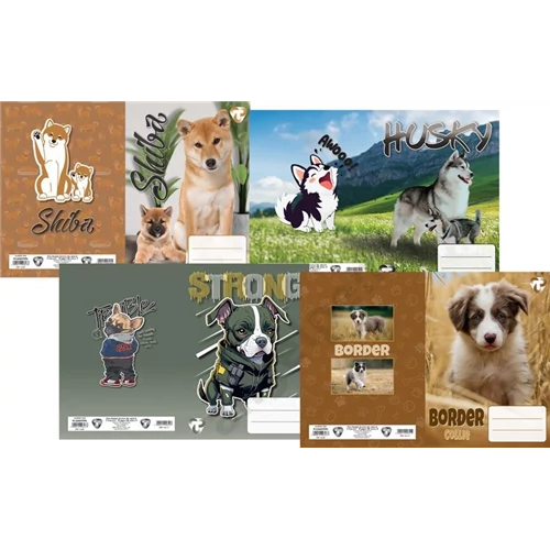 Füzetborító A/5 betétes 4x5 db/csomag T-Creativ "Puppies"