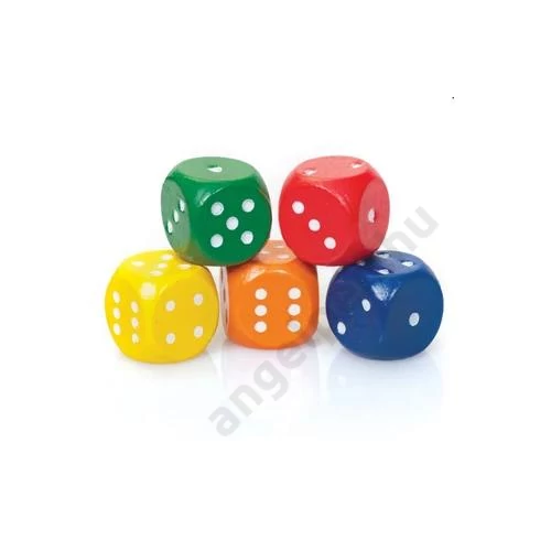 Dobókocka zacskós 10 db-os   kicsi 15x15 színes 